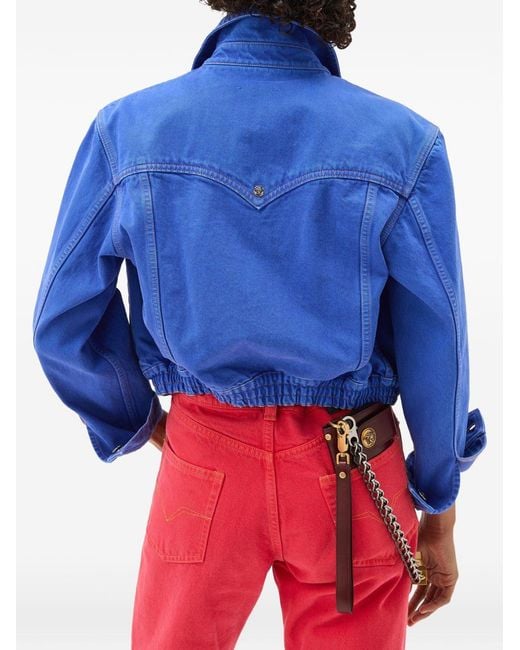 Versace Blue Denim Cotton Jacket