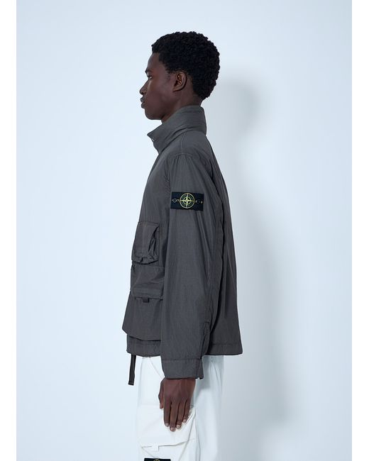 Stone Island Black Technical Ripstop Field Jacket for men