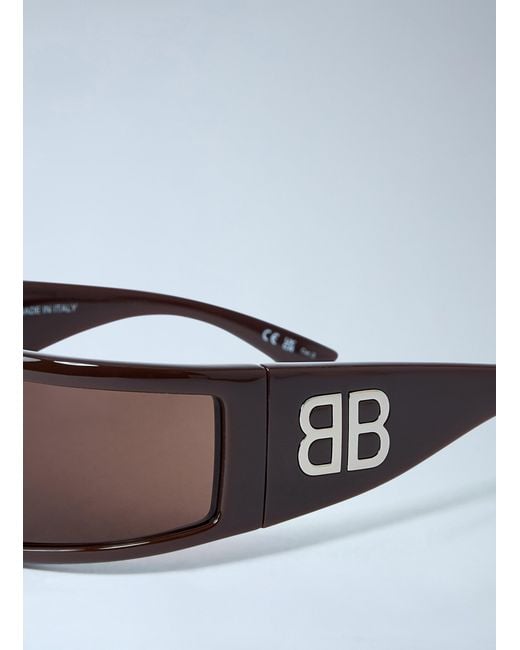 Balenciaga White Sunset Rectangle Sunglasses