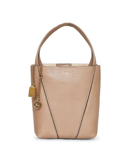 Chloé White Spin Small Tote Bag