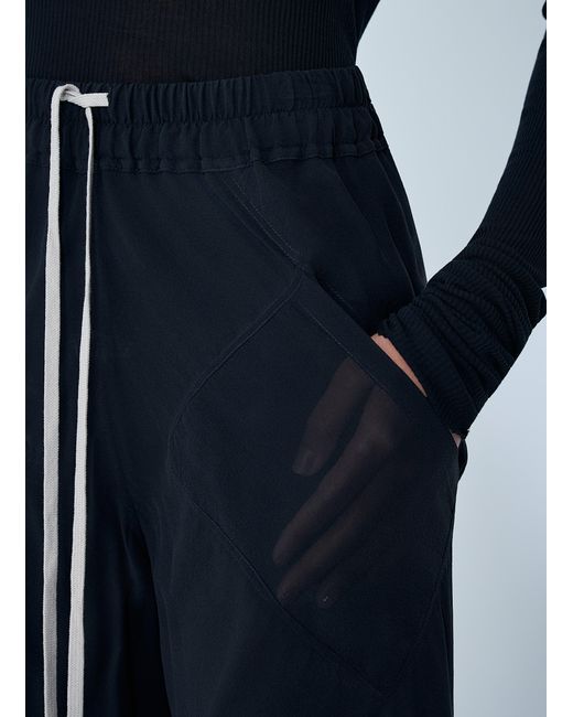 Rick Owens Blue Drawstring Bias Pants