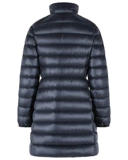 Moncler Blue 'Genet' Long Polyamide Down Jacket