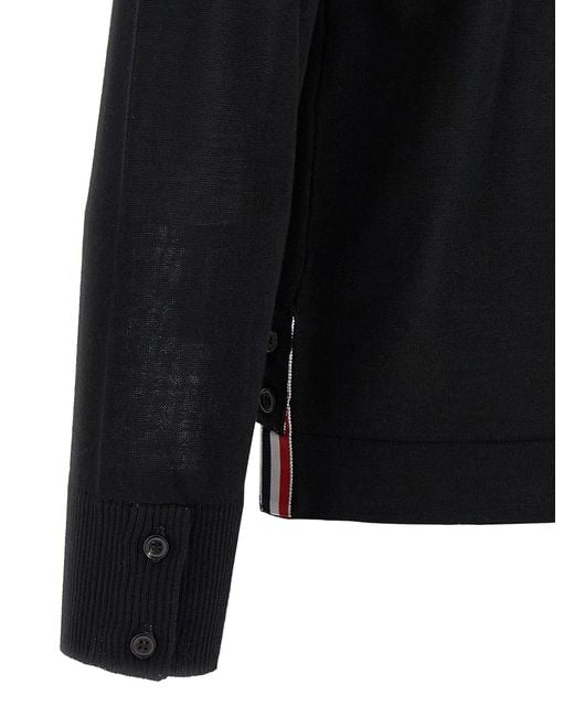 Thom Browne Black 'Button Down' Cardigan for men