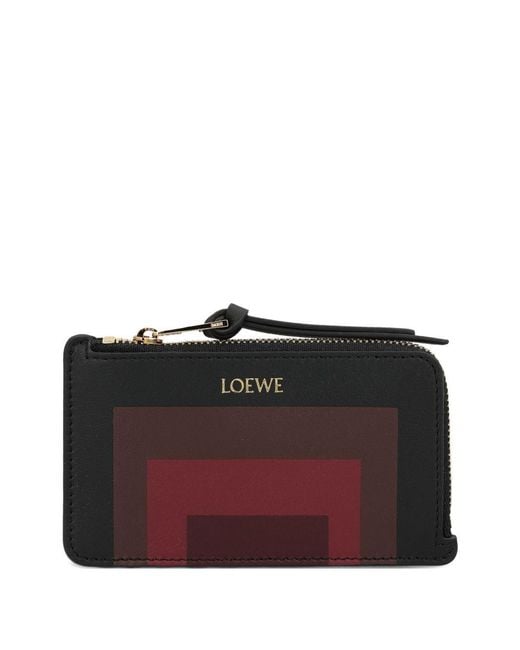 Loewe Purple Compact Leather Cardholder