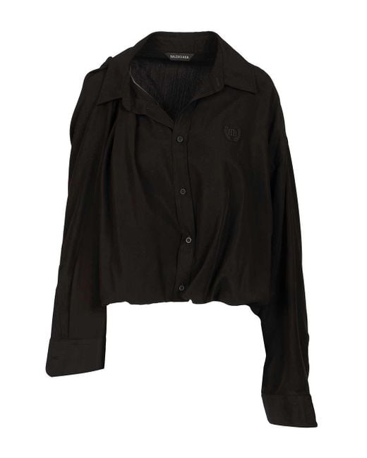 Balenciaga Black One Shoulder Shirt