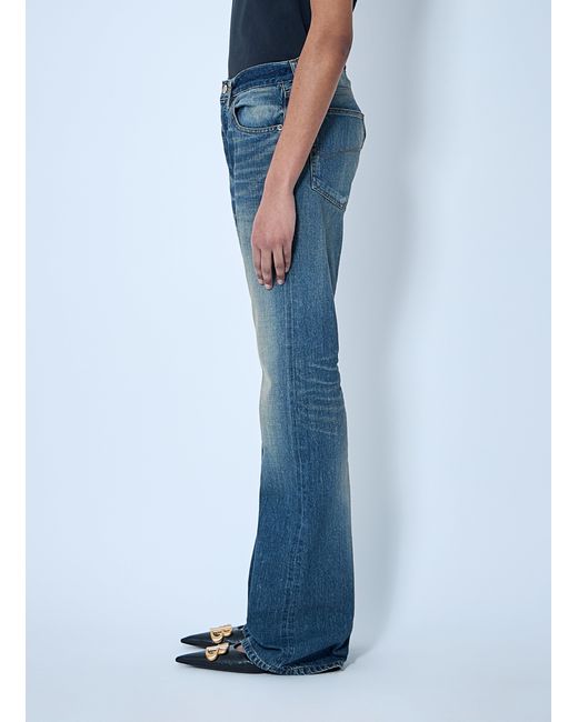 Balenciaga Blue Logo Patch Jeans