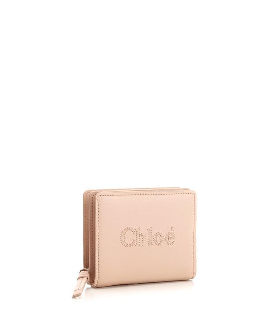 Chloé Pink "Sense" Compact Wallet