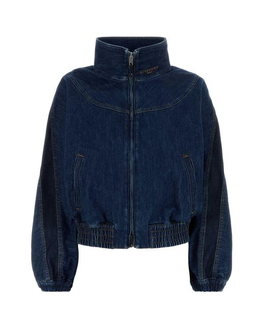 Givenchy Blue Denim Bomber Jacket