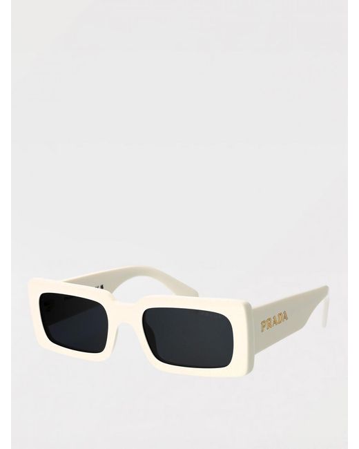 Prada White Acetate Sunglasses