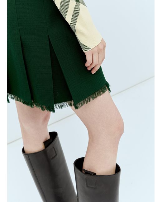 Burberry Green Wool Kilt