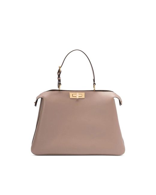 Fendi Gray Neutrals Tote Bags
