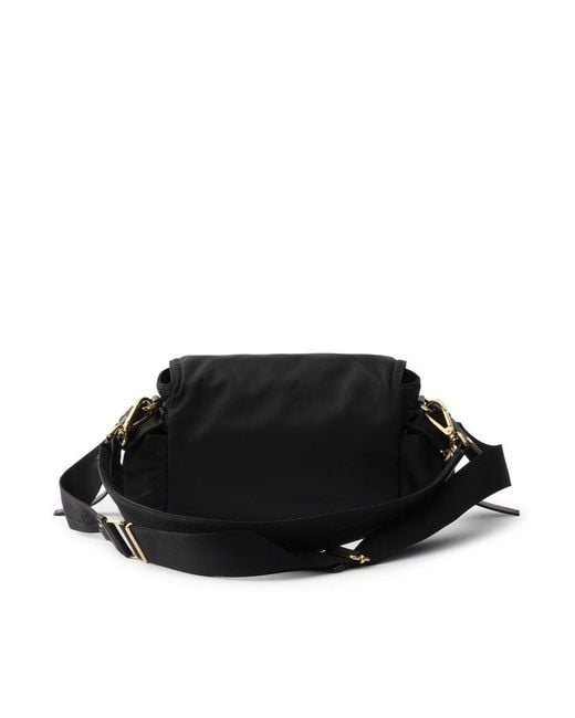 Prada Black Explore Medium Re-Nylon Bag With Flap