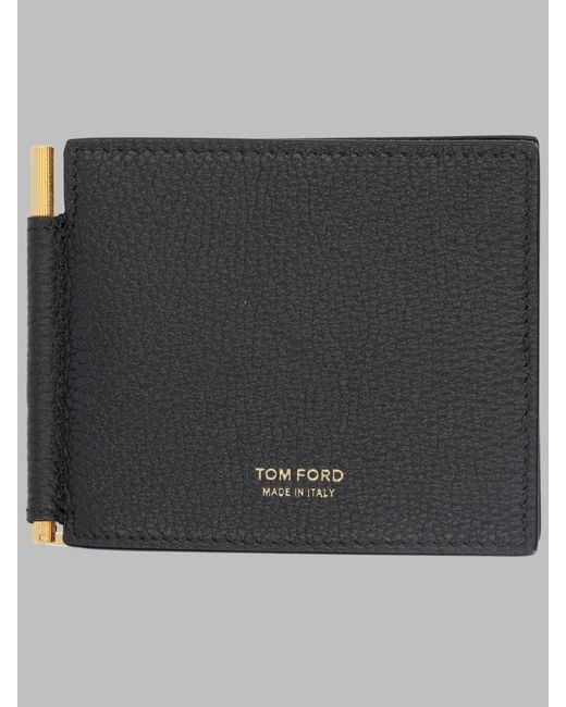 Tom Ford Black Style Leather Wallet Mini for men