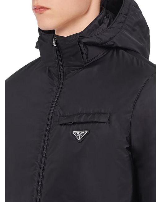 Prada Black Re-Nylon Down Jacket for men