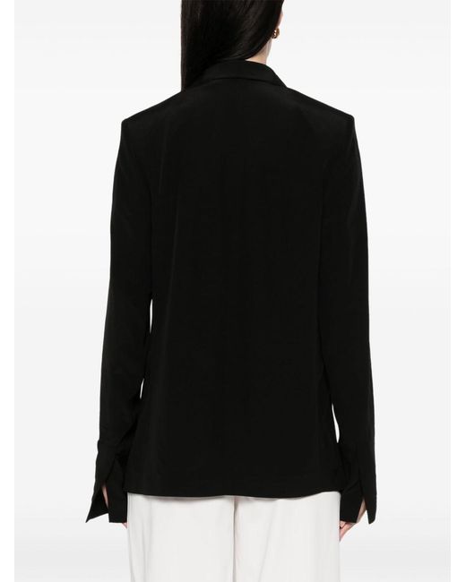 Totême Black Single-Breasted Blazer Jacket