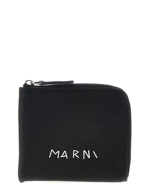 Marni Black Logo Wallet for men