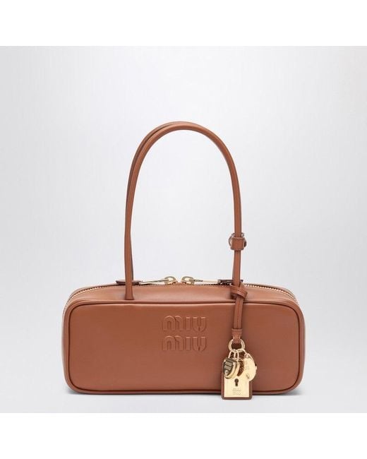 Miu Miu Brown Beau Small Bag Cognac Colour