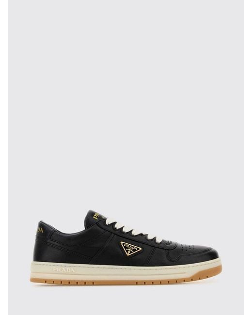 Prada White Downtown Nappa Leather Sneakers
