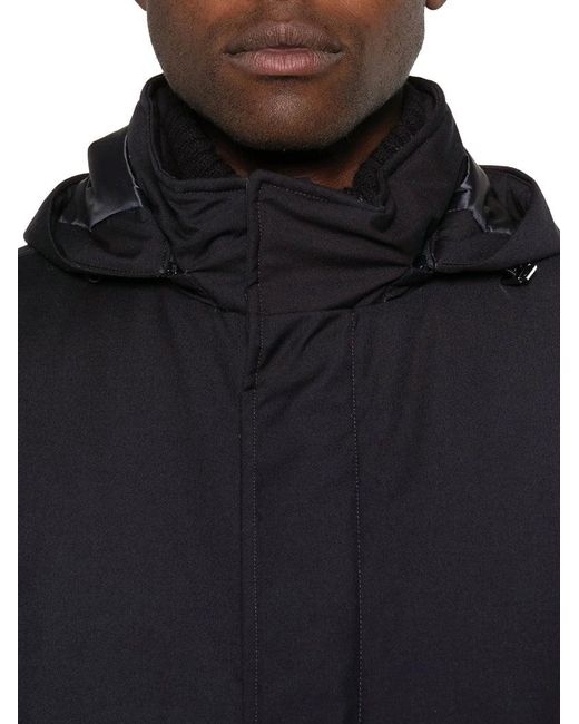 Herno Blue Technical Hooded Parka for men