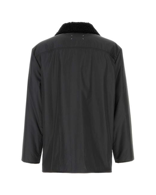 Maison Margiela Black Graphite Polyester Padded Jacket for men