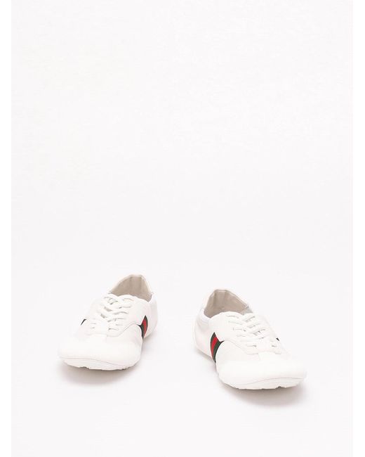 Gucci White 'Flex' Sneakers