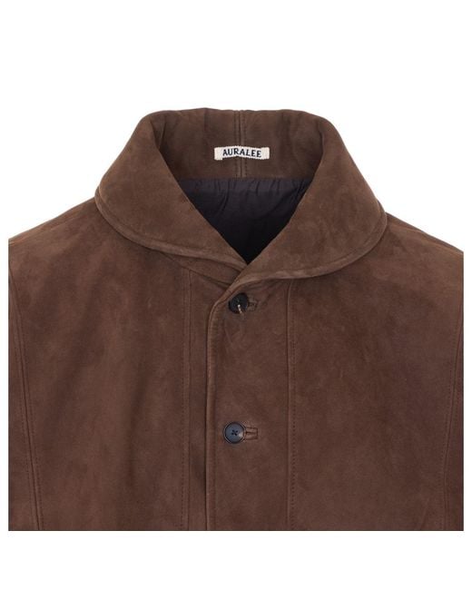 Auralee Brown Suede Jacket for men