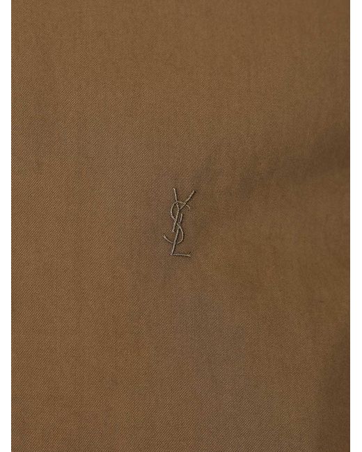 Saint Laurent Brown Cassandre Short Jacket for men