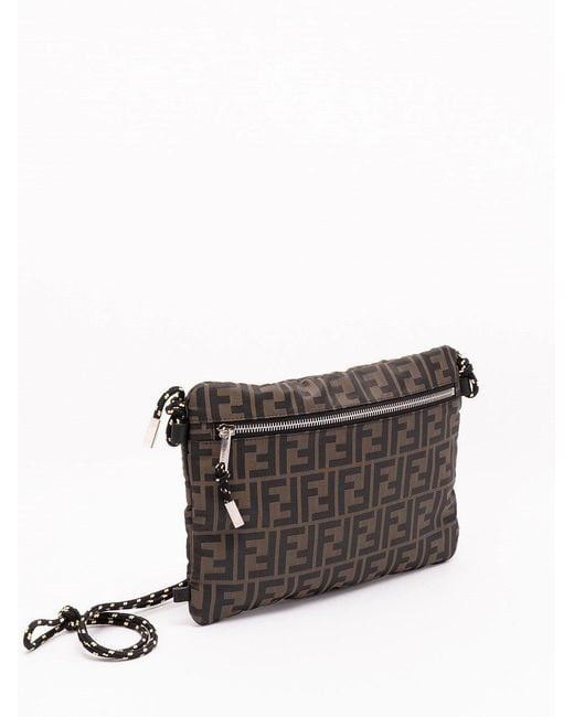 Fendi Gray Medium Pouch for men