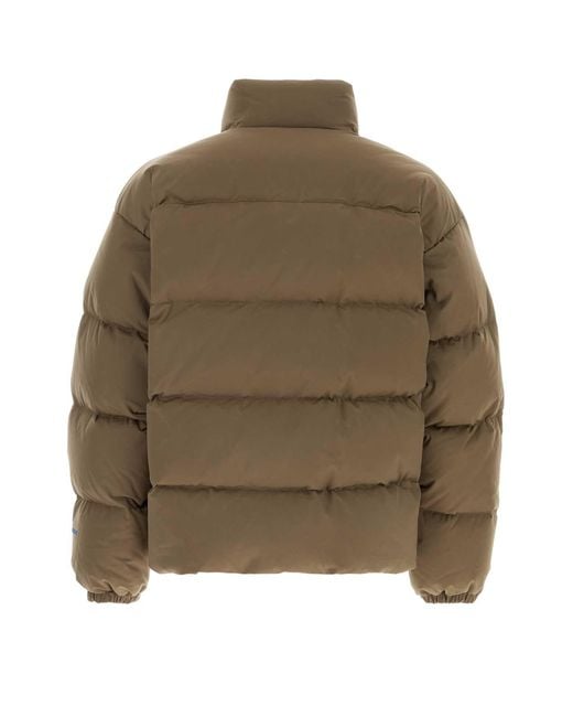 Jil Sander Green Mud Polyester Down Jacket for men
