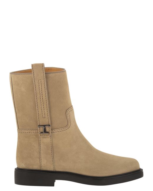 Tod's Brown Suede Ankle Boot for men