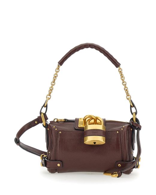 Chloé Metallic Chloã 'Paddington' Shoulder Bag With Oversized Padlock And Double Strap