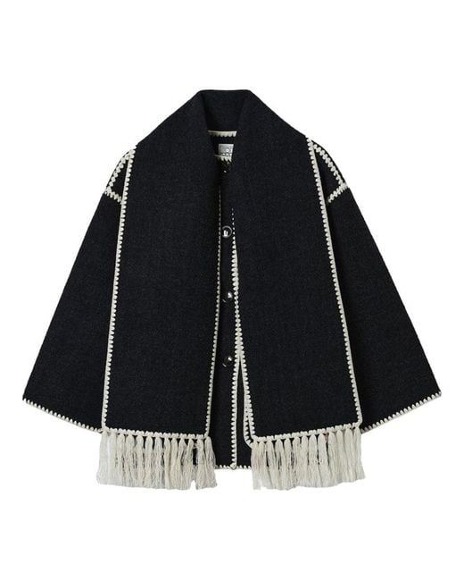 Totême Black Giacca Con Sciarpa