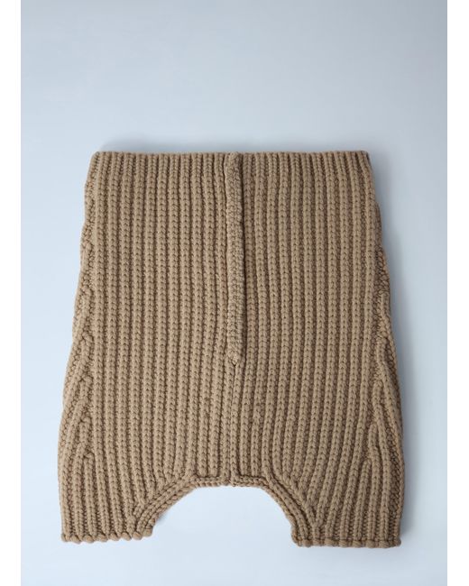 Dries Van Noten Brown Zip-Up Scarf for men