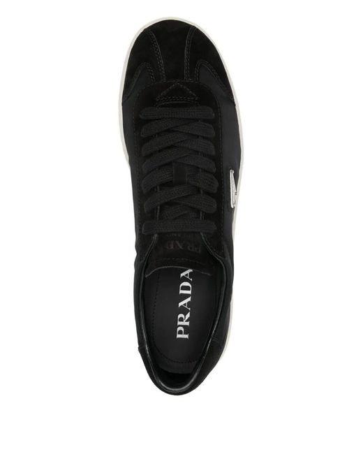 Prada Black Leather Sneakers for men