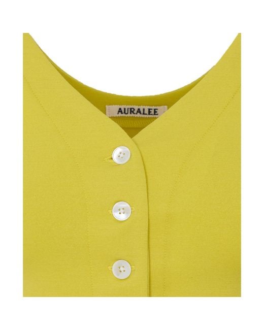 Auralee Yellow Wool Stretch Top