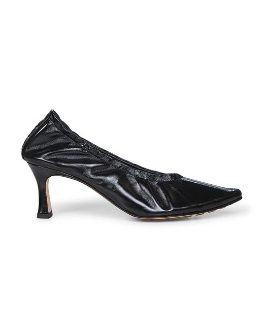 Bottega Veneta Black Shiny Calf Leather Sofia Pumps
