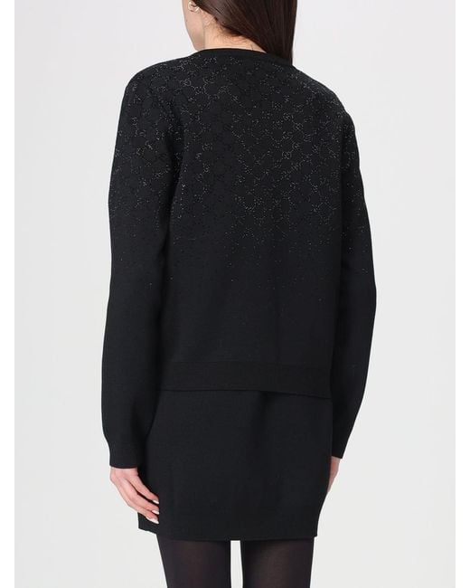 Gucci Black Gg Wool Cardigan With Rhinestones for men