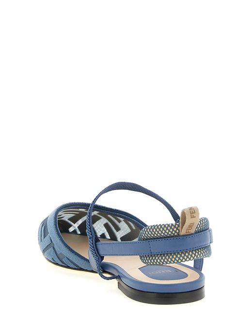 Fendi Blue 'Colibrì Lite' Slingback