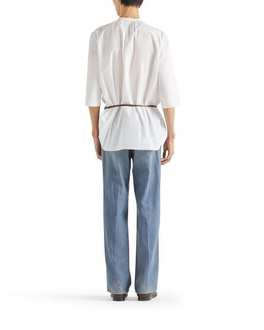 Prada Blue Five Pocket Jeans for men