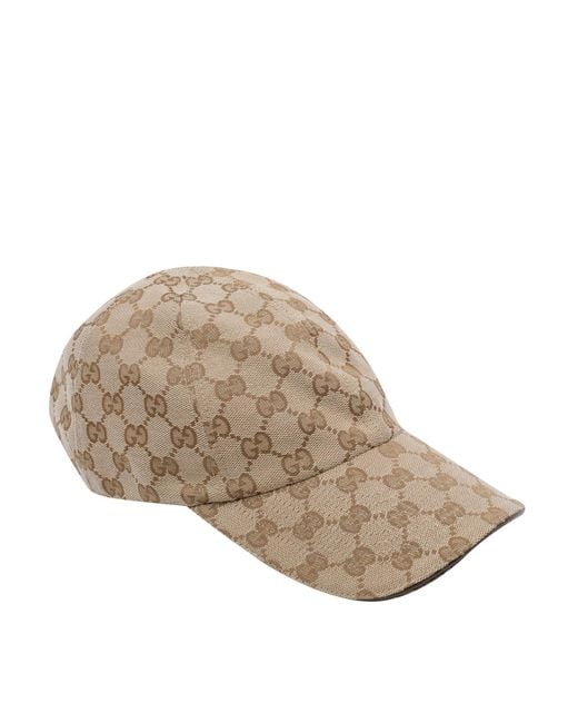 Gucci Natural Gg Logo Baseball Cap