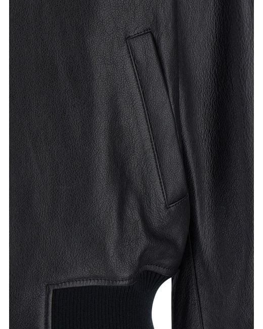 AMI Black Jacket With Front Zip Closure And Long Sleeves for men