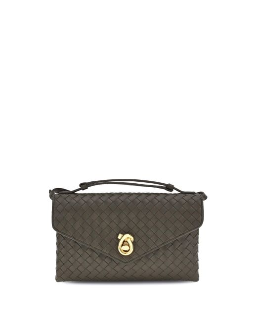 Bottega Veneta Gray Knot Lock Shoulder Bag