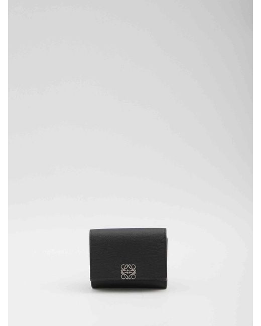 Loewe White Anagram Trifold Wallet