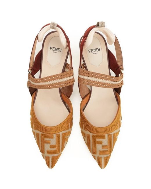 Fendi Brown "Colibr㬠Slingback