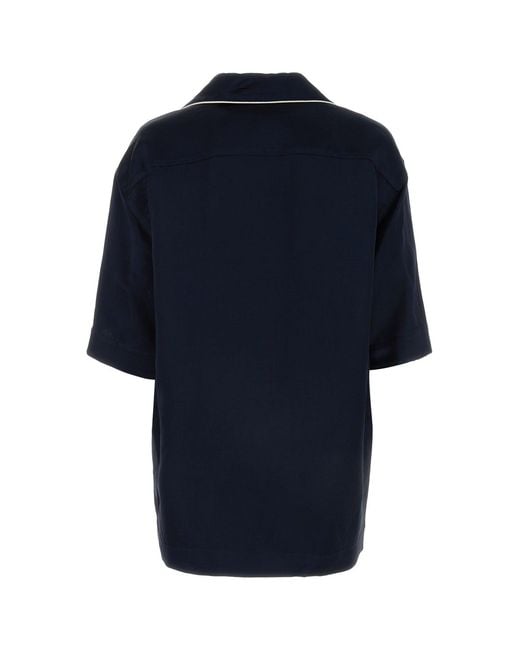Palm Angels Blue Camicia