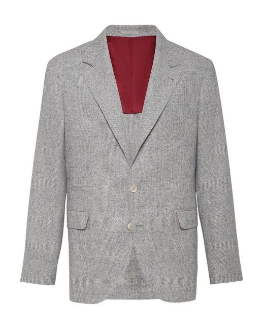 Brunello Cucinelli Men's Gray Giacca Decostruita