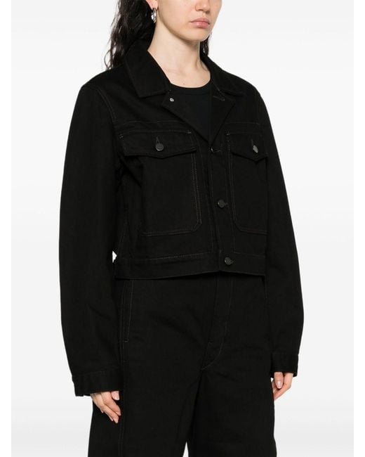 Lemaire Black Cotton Cropped Jacket