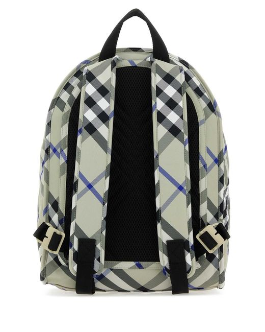 Burberry Gray Nylon Shield Backpack for men