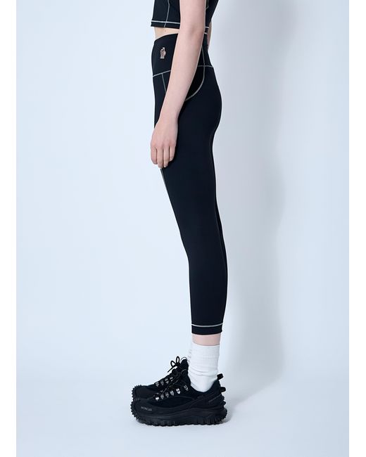 Moncler Blue Logo Patch Leggings