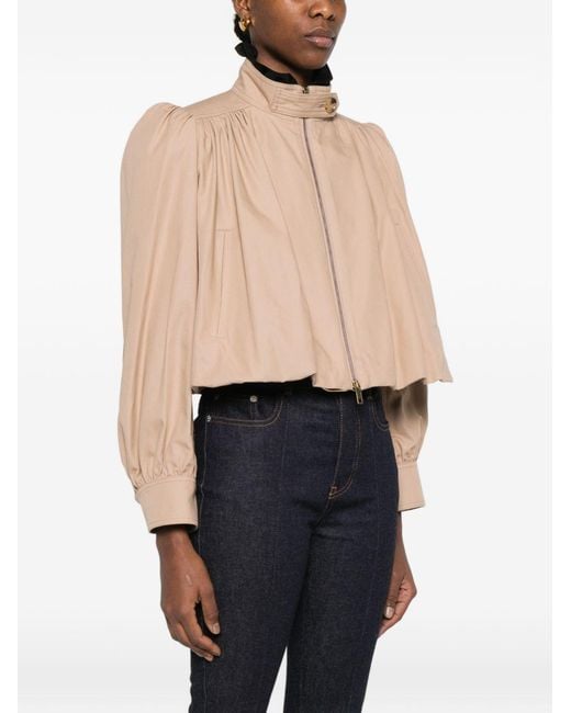 Chloé Natural Zipped Bomber Jacket